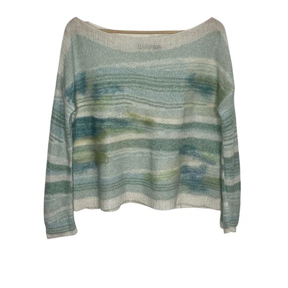 Anthropologie Troubadour Womens Alpaca Wool Sweater Small Frosted Horizon Blue - Picture 1 of 10